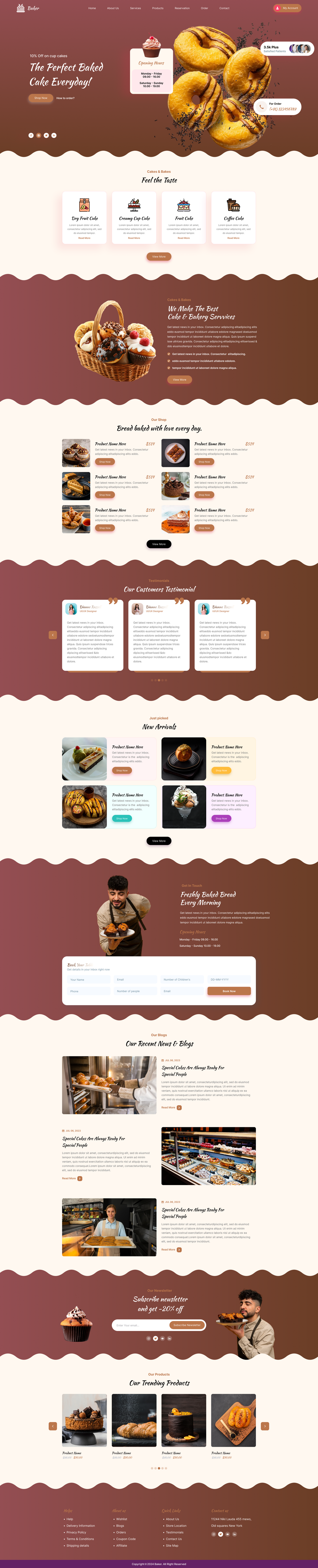 Bakery Shop WordPress Theme
