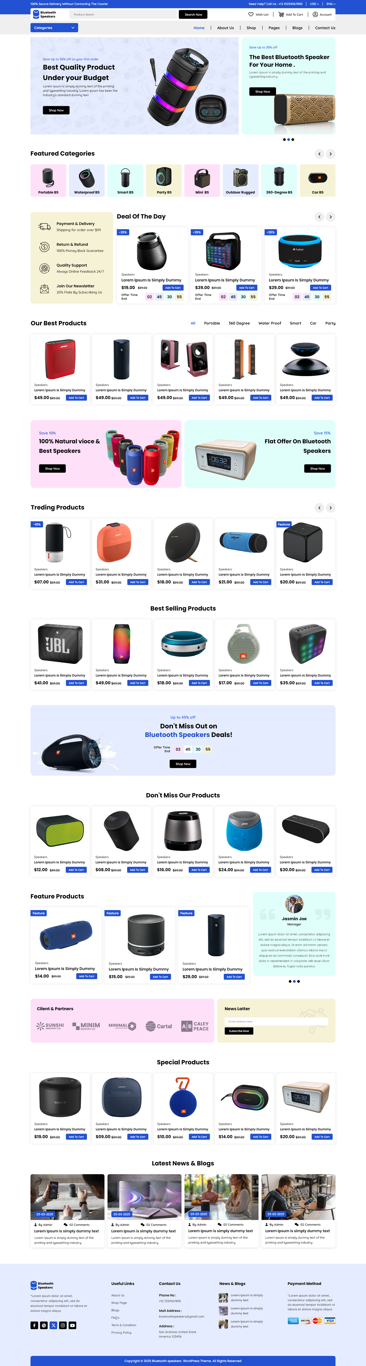 Bluetooth Speakers WordPress Theme