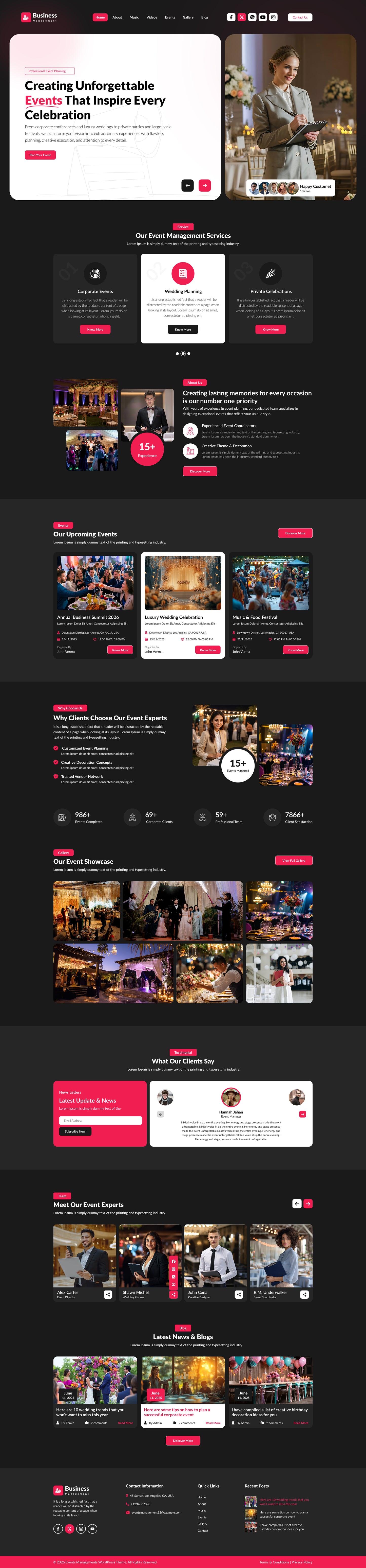 Event Management WordPress Theme