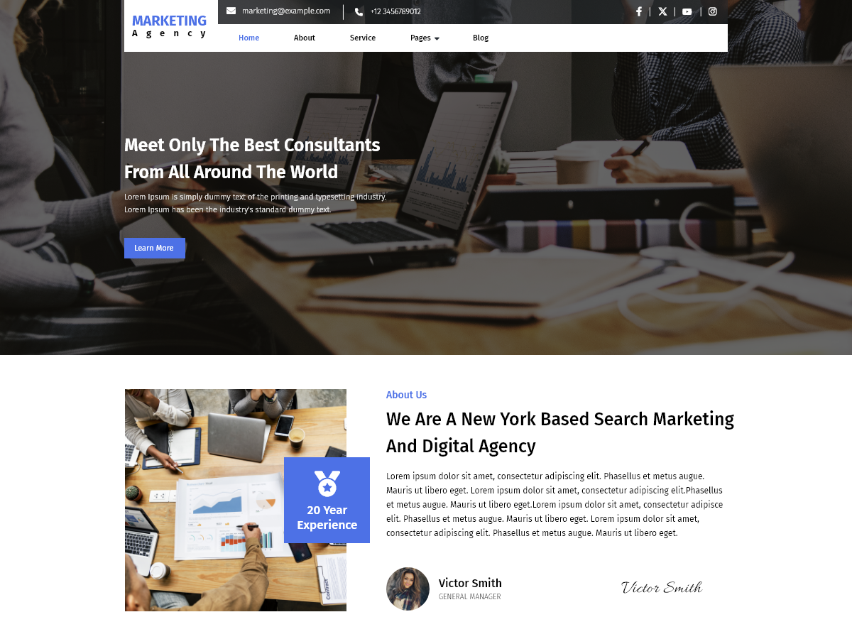Free Digital Agency WordPress Theme