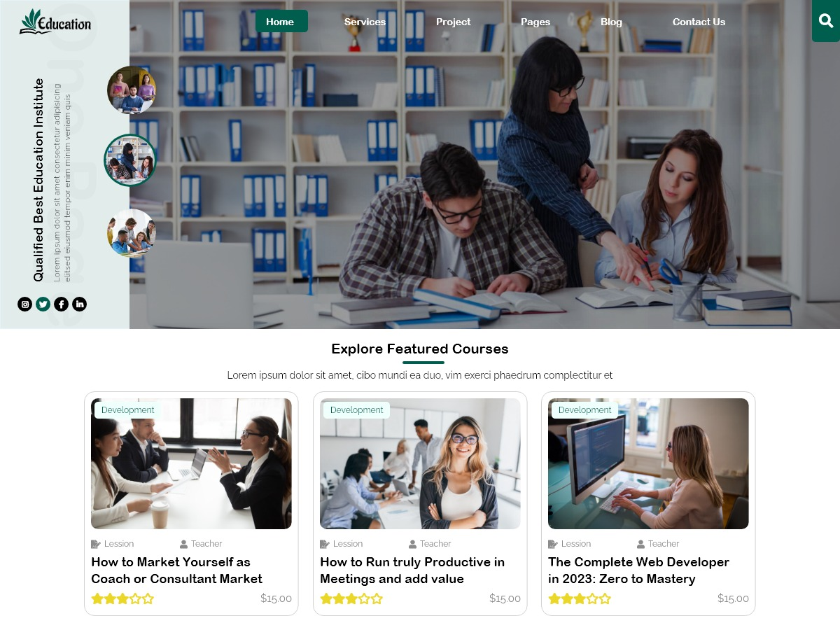 Free Education WordPress Theme