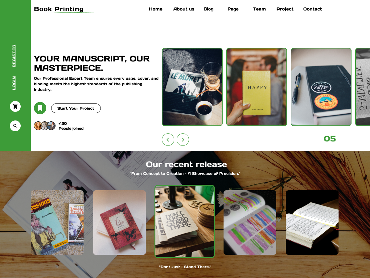 Free Book Printing WordPress Theme
