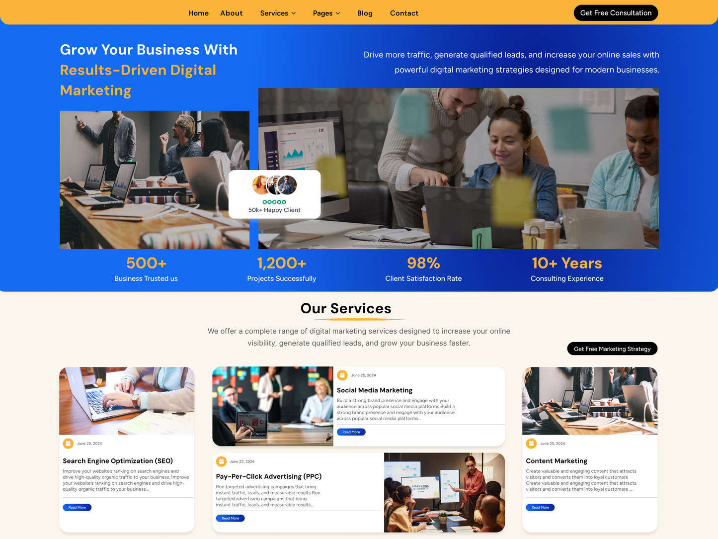 Free Digital Marketing WordPress Theme