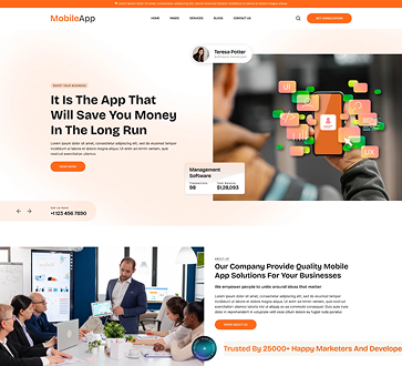 Mobile App Company WordPress Theme