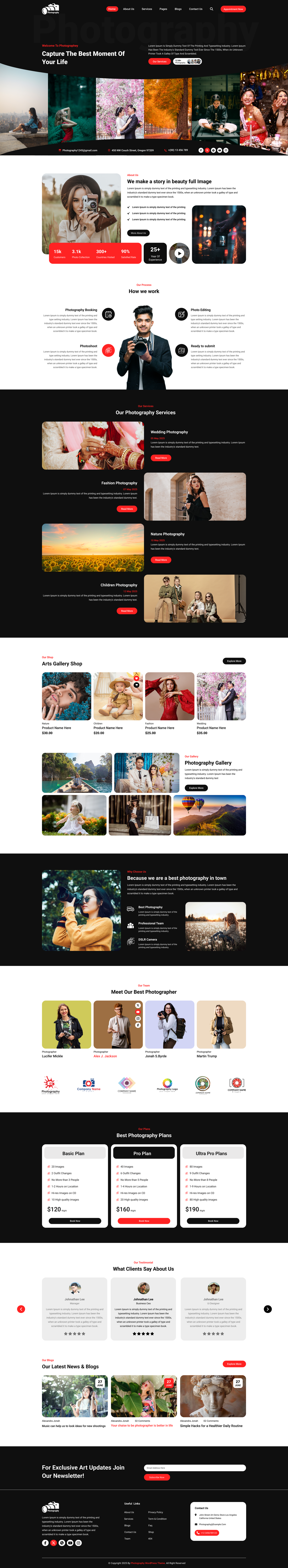 Photographer WordPress Theme