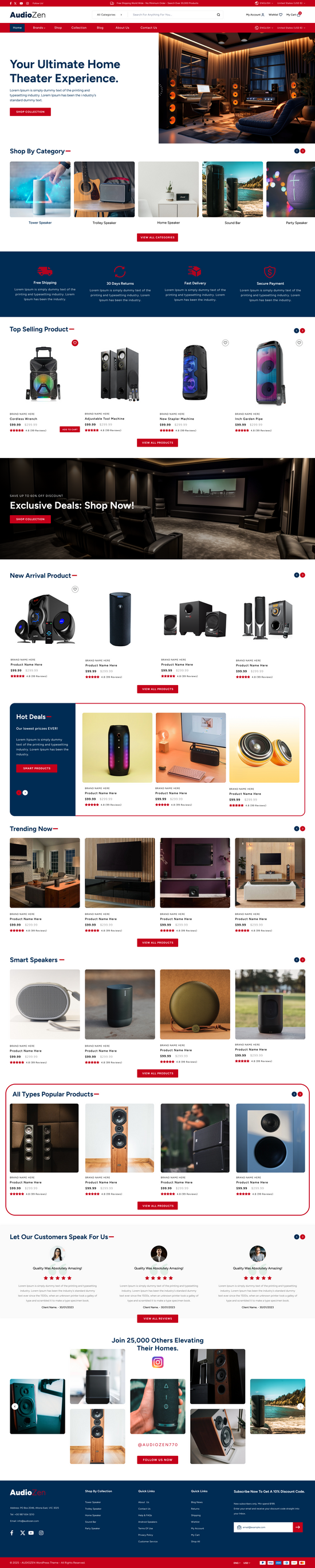 Sound System WordPress Theme For DJs & Audio Gear Stores – Titan Themes